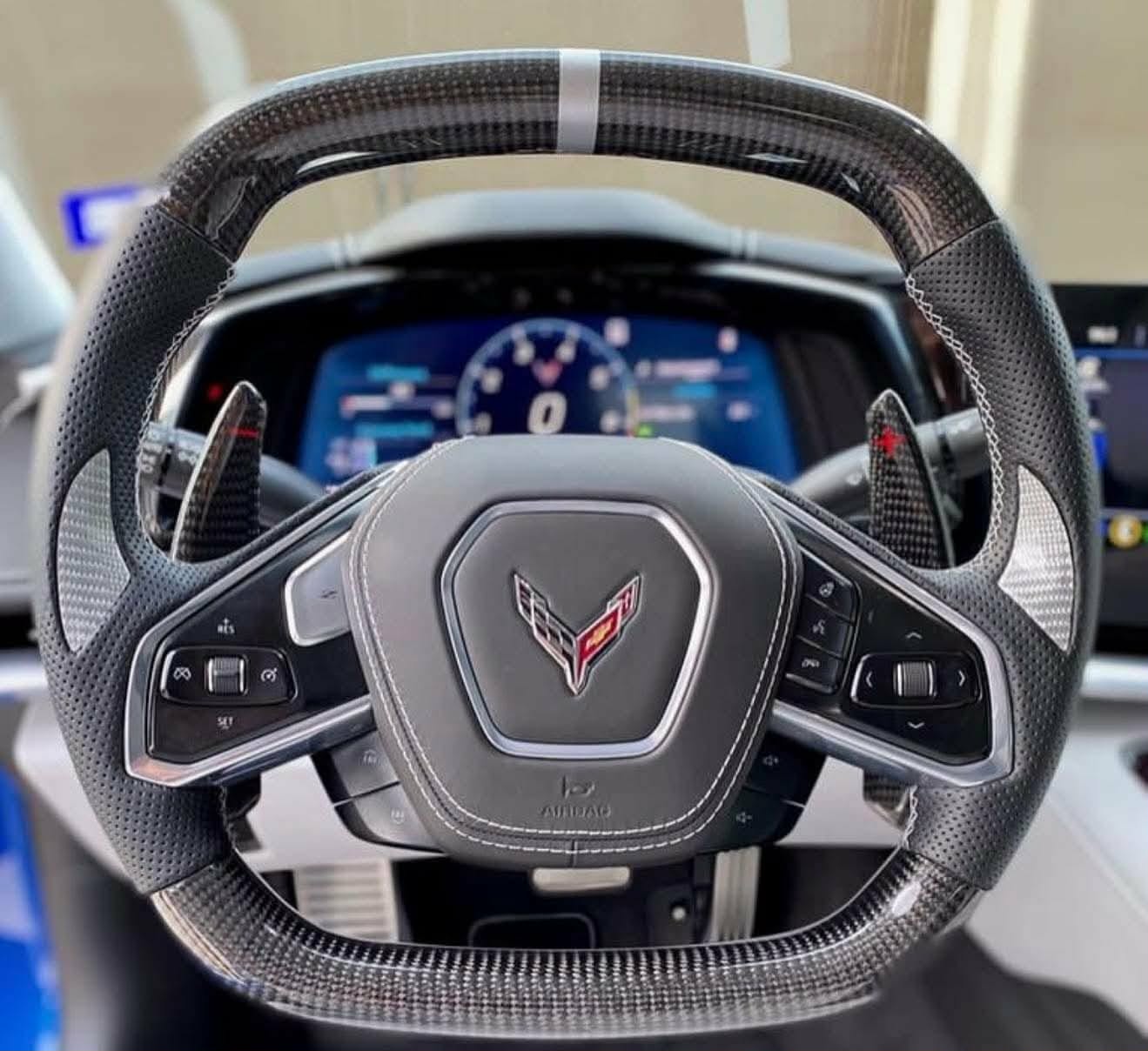2020+ Chevrolet Corvette C8 - Custom Airbag Cover for Steering Wheel with options