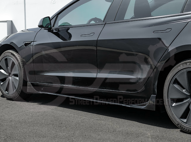 2024-UP TESLA MODEL 3 SIDE SKIRTS ROCKER PANEL GROUND EFFECTS PAIR