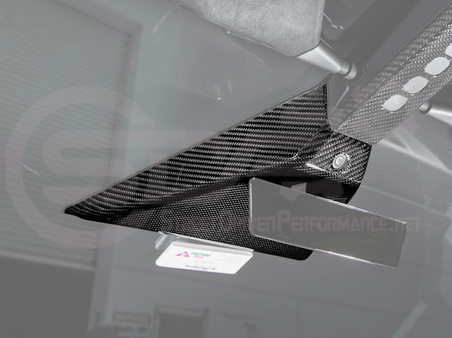 2024-Up Tesla Cybertruck | Interior DRY Carbon Fiber Rear View Mirror Upper Trim Cover