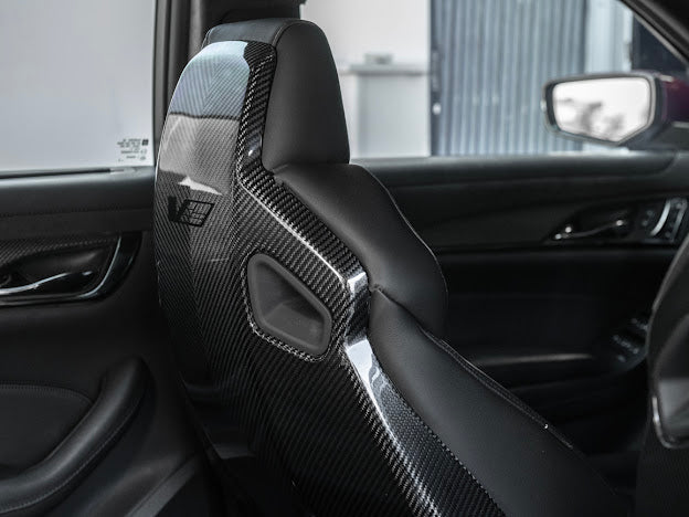 2016 - 2019 Cadillac ATS-V Sedan | Recaro Carbon Fiber Seat Rear Panel Cover Replacement (Driver and Passenger)