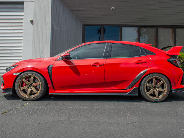 2017-21 HONDA CIVIC FK8 TYPE-R | VRS STYLE CARBON FIBER REAR DOOR SIDE FENDER TRIM REPLACEMENT (PAIR)