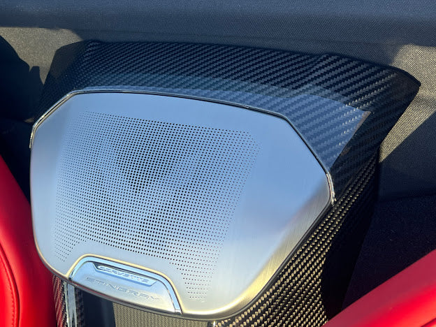 2020+ CORVETTE C8 CONVERTIBLE | CARBON FIBER INTERIOR WATERFALL SPEAKER GRILLE