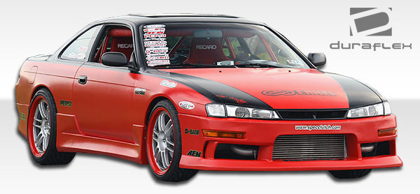 1995-1998 Nissan 240SX S14 Duraflex V-Speed Side Skirts Rocker Panels - 2 Piece