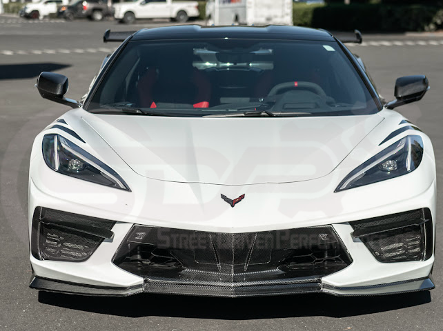 2020-Up Corvette C8 STINGRAY & Z51 | Z06 Z07 Package CARBON FIBER Front Bumper Lip Splitter Ground Effects