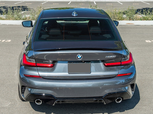 2019-Up BMW 3-Series & 2021+ G80 M3 | M-Sport Style GLOSSY BLACK Rear Trunk Spoiler Wing
