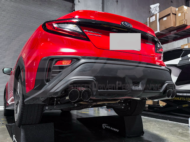 2022-PRESENT SUBARU WRX | MUFFLER DELETE BOSO AXLE BACK EXHAUST (CHROME OR BURNT BLUE TIPS)