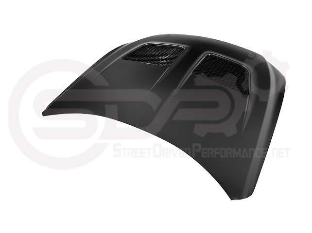 2018-2023 FORD MUSTANG S550 | GTD STYLE ALUMINUM FRONT AIR VENTED HOOD