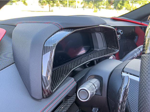 2020+ CHEVROLET CORVETTE C8 CARBON FIBER SPEEDOMETER GAUGE CLUSTER COVER