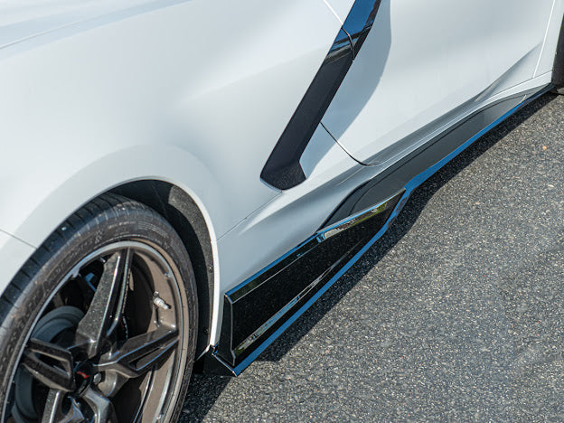 2020-PRESENT CHEVROLET CORVETTE C8 STINGRAY & Z51 | 3VM STYLE SIDE SKIRTS ROCKER PANELS GROUND EFFECTS