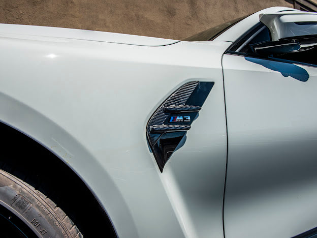 2021-Up BMW G80 M3 & G82 / G83 M4 | Factory Style CARBON FIBER Side Fender Vent Trim Cover (Pair)