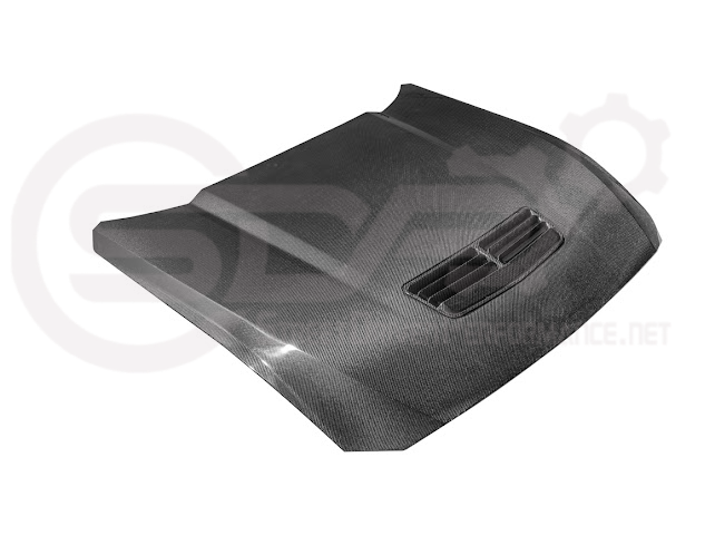 2024-Up Ford Mustang S650 | Factory Style CARBON FIBER Front Hood with Hood Vent (2 versions)