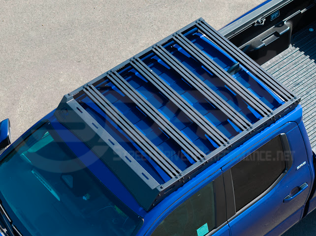 2016-2023 Toyota Tacoma | Extreme Off-Road Version 2 Carbon Steel Black Top Roof Rack Cargo Luggage Carrier