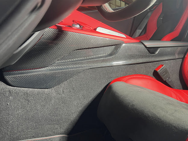 2020+ CORVETTE C8 | FACTORY STYLE CARBON FIBER CENTER CONSOLE SIDE PANEL TRIM VENT COVER