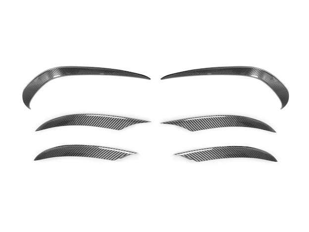 2019-Up C205 W205 Mercedes C-Class AMG Factory Style Carbon Fiber Front Air Vent Cover Pair