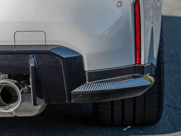 2021-Up BMW G80 M3 | Factory Style CARBON FIBER Rear Apron Lip Splitter Pair