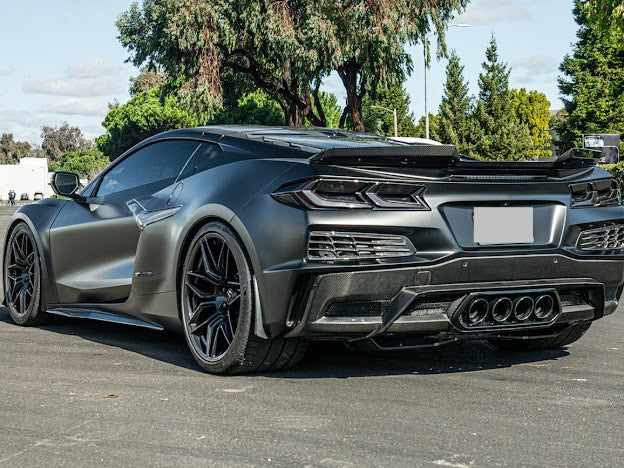 2023-Up CORVETTE C8 Z06 / E-RAY | CARBON FIBER REAR SPOILER WICKER BILL EXTENSION