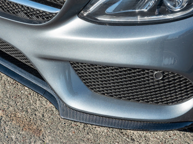 2015-2018 W205 Mercedes C-Class AMG Sport CARBON FIBER Front Bumper Lower Lip Splitter Ground Effects