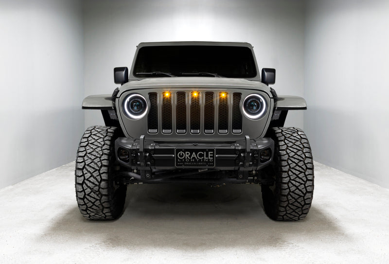 Oracle Oculus Bi-LED Projector Headlights for Jeep JL/Gladiator JT - Matte Blk - 5500K