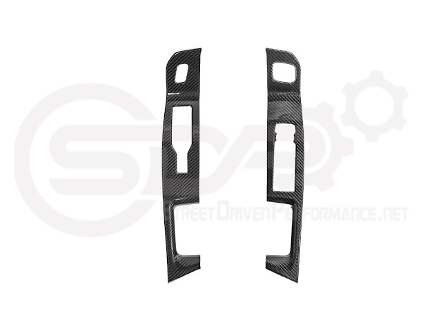 2021-UP FORD F-150 | FACTORY STYLE CARBON FIBER FRONT DOOR GLASS LIFTING PANEL COVER