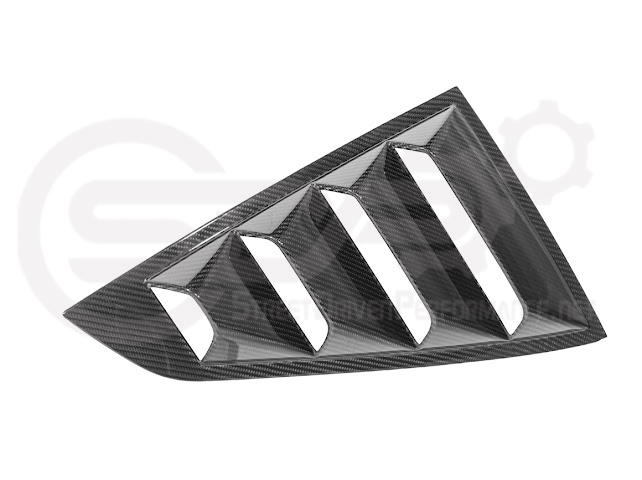 2024-UP FORD MUSTANG S650 | CARBON FIBER SIDE QUARTER WINDOW LOUVER SUN SHADE COVER