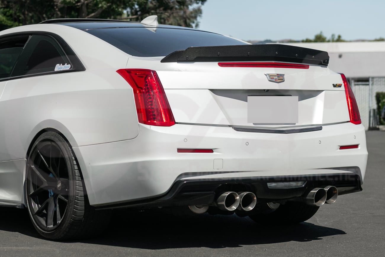 2016-2019 CADILLAC ATS / ATS-V COUPE or SEDAN  | CARBON FIBER REAR TRUNK DECKLID APPLIQUÉ INSERT TRIM REPLACEMENT