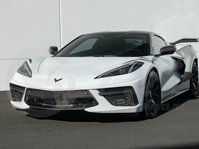2020-UP CORVETTE C8 STINGRAY & Z51 | SEQUENTIAL FRONT GRILLE LED DRL LIGHT BAR BEZEL INSERTS PAIR