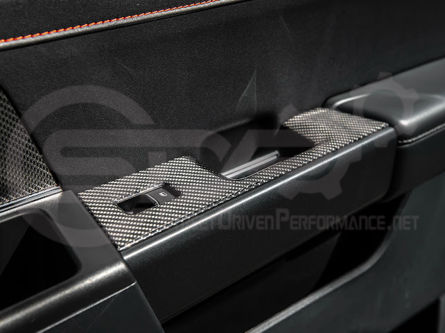 2021-UP FORD F-150 | FACTORY STYLE CARBON FIBER REAR DOOR SWITCH PANEL TRIM COVER