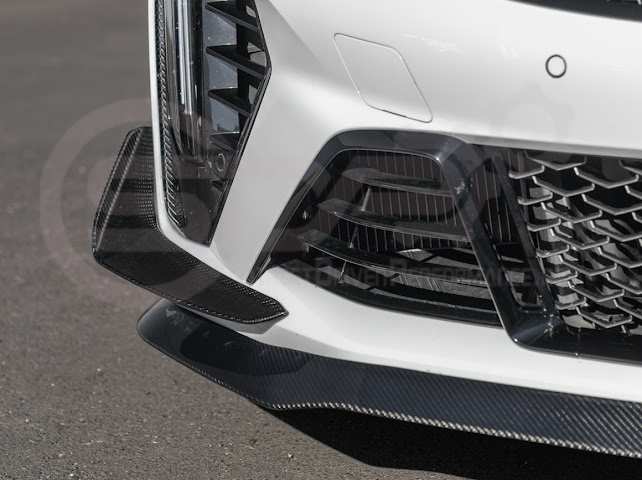 2020-UP CADILLAC CT4-V BLACKWING | CARBON FIBER FRONT LIP SPLITTER WITH CANARDS GROUND EFFECTS