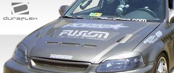 1999-2000 Honda Civic Duraflex Predator Hood - 1 Piece