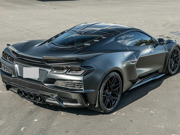 2023-Up CORVETTE C8 Z06 / E-RAY | CARBON FIBER REAR SPOILER WICKER BILL EXTENSION