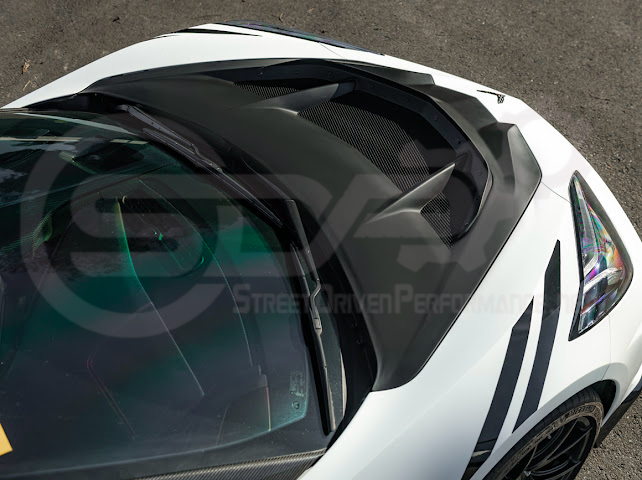 2020-PRESENT CHEVROLET CORVETTE C8 | ZR1 REPLICA STYLE  MATTE BLACK FRONT VENTED HOOD