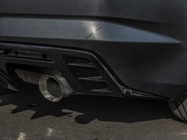 2016-Up Camaro |  Performance Track Style MATTE BLACK Rear Quad Exit Diffuser