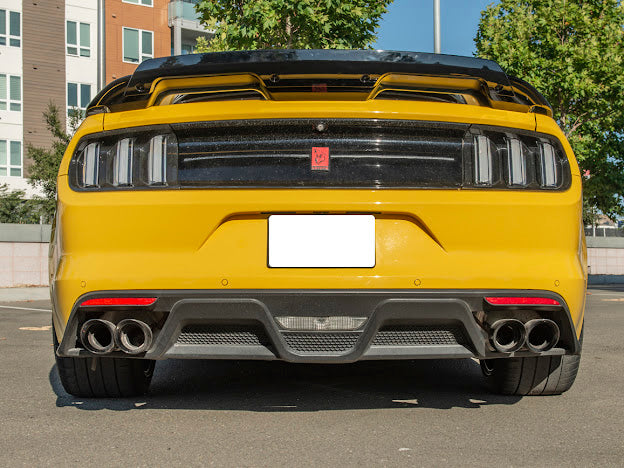 2015-17 FORD MUSTANG | GT350 STYLE REAR BUMPER QUAD TIPS DIFFUSER