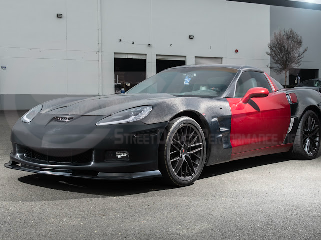 2005-2013 CHEVROLET CORVETTE C6 BASE | C6 ZR1 STYLE PRIMER BLACK FULL FRONT BUMPER CONVERSION KIT