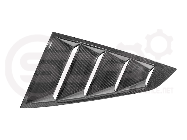 2024-UP FORD MUSTANG S650 | CARBON FIBER SIDE QUARTER WINDOW LOUVER SUN SHADE COVER