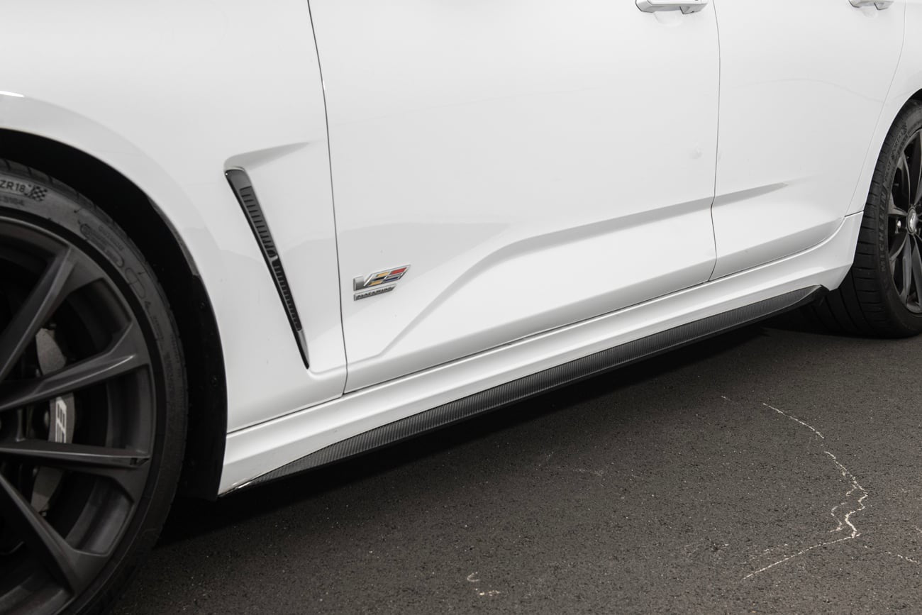 2020+ Cadillac CT4 / CT4-V / CT4-V Blackwing | Carbon Fiber Side Skirts Rocker Panels Ground Effects