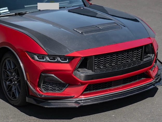 2024-UP MUSTANG S650 | CARBON FIBER FRONT LIP EXTENSION SPLITTER GROUND EFFECTS
