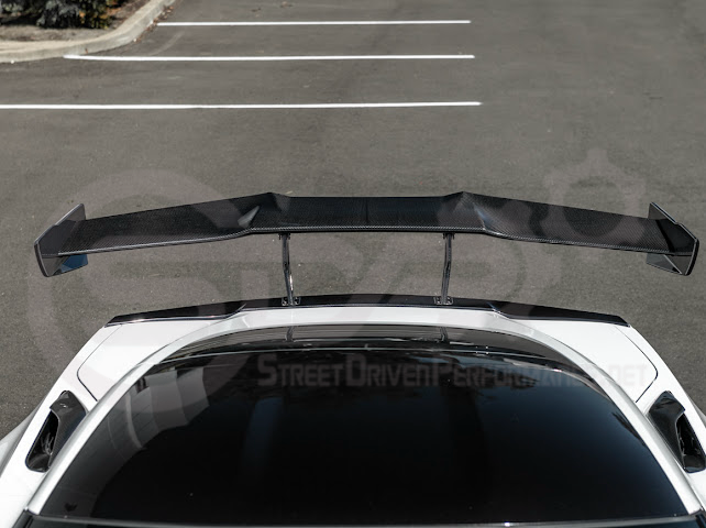 2014-2019 CHEVROLET CORVETTE C7  | EXTENDED REAR HIGH SPOILER WITH WING RISER