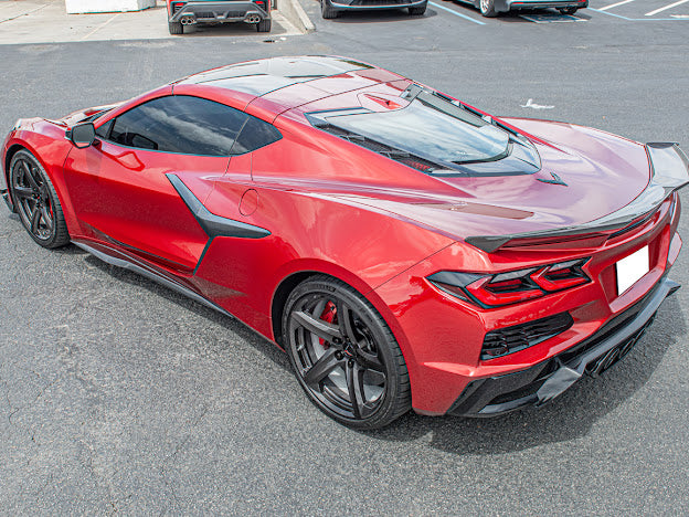 2020+ CHEVROLET CORVETTE C8 Z06/ E-RAY | CARBON FIBER SIDE FENDER VENT DOOR HANDLE TRIM PAIR
