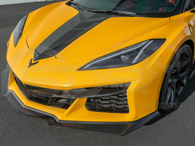 2023-Up Corvette C8 Z06 | Z07 Extended Package CARBON FIBER Front Lip Splitter Ground Effects