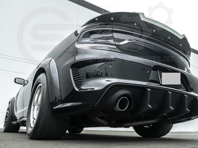 2020-UP DODGE CHARGER WIDEBODY | SRT PERFORMANCE TRACK STYLE REAR BUMPER DIFFUSER