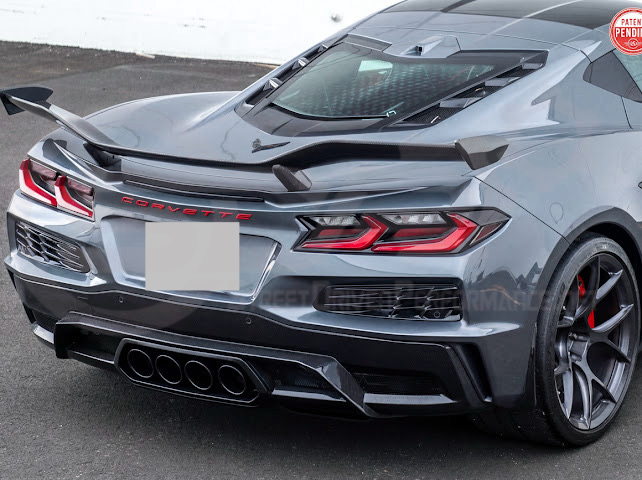 2023-Present Chevrolet Corvette C8 Z06 & E-Ray | Z06 GM Factory Style CARBON FIBER Rear High Wing Spoiler W/ Z07 Performance Package