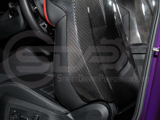 2021+ BMW G87 G80 G82/G83 M2 M3 M4 | DRY CARBON FIBER TAPE-ON FULL SEAT BACK HEADREST COVER PAIR