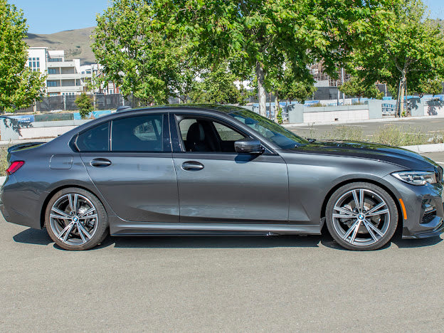 2019-Up BMW G20 3-Series | M-Sport Style GLOSSY BLACK Side Skirts Rocker Panel Ground Effects