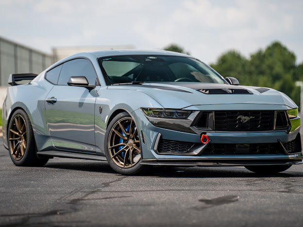 2024-Up Ford Mustang S650 Dark Horse | CARBON FIBER Front Upper Grille Insert Trim Pair