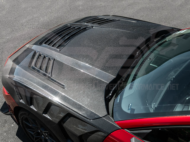 2024-UP FORD MUSTANG | SUPER SNAKE STYLE FRONT VENTED HOOD