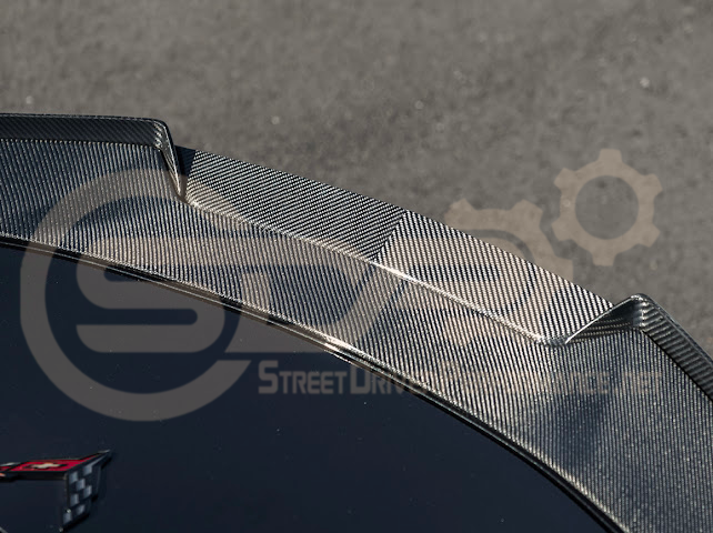 2023-Up CORVETTE C8 Z06 / E-RAY | CARBON FIBER REAR SPOILER WICKER BILL EXTENSION