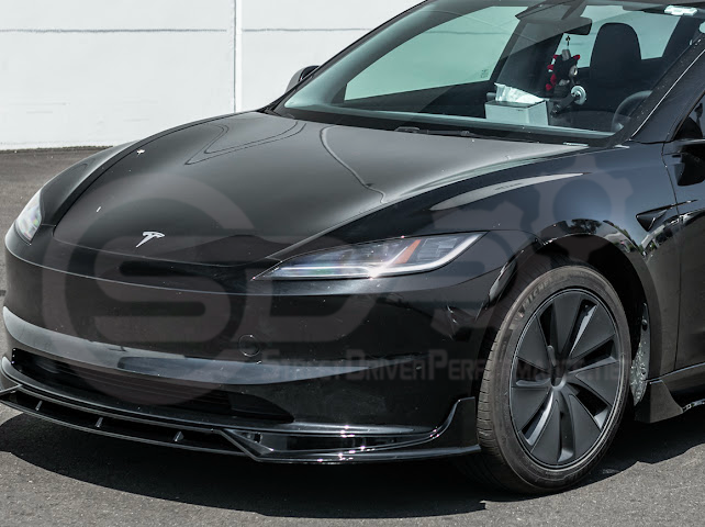2024-UP TESLA MODEL 3 TRACK STYLE FRONT LIP SPLITTER GROUND EFFECTS