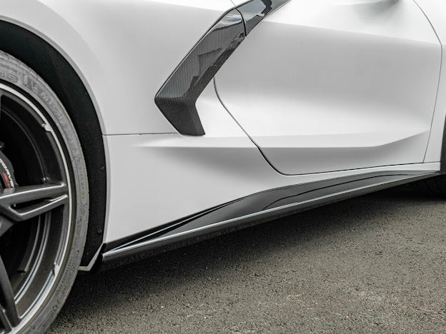 2020+ CHEVROLET CORVETTE C8 SIDE SKIRTS ROCKER PANELS GROUND EFFECTS