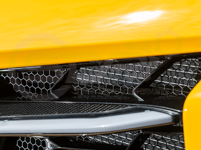 2023+ CHEVROLET CORVETTE C8 E-RAY & Z06 | FACTORY OEM STYLE GLOSSY BLACK FRONT RADIATOR MESH GRILLE GUARD